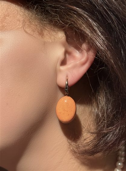 Ohrringe Lucos Dame in Silber Pasta di corallo ESOR E32.CORALLO - ESOR E32.CORALLO